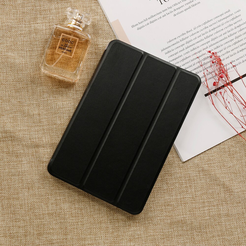 Étui à rabat pour tablette samsung Galaxy Tab A 9.7 "SM-T550/T555 housse support Folio veille automatique/réveil coque de Protection intelligente: Dark night black