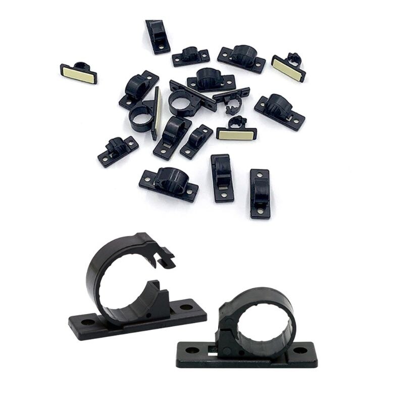50 st självhäftande bil wire tie kabel clips fixer hållare plast fäste klämma kontor sladdhantering