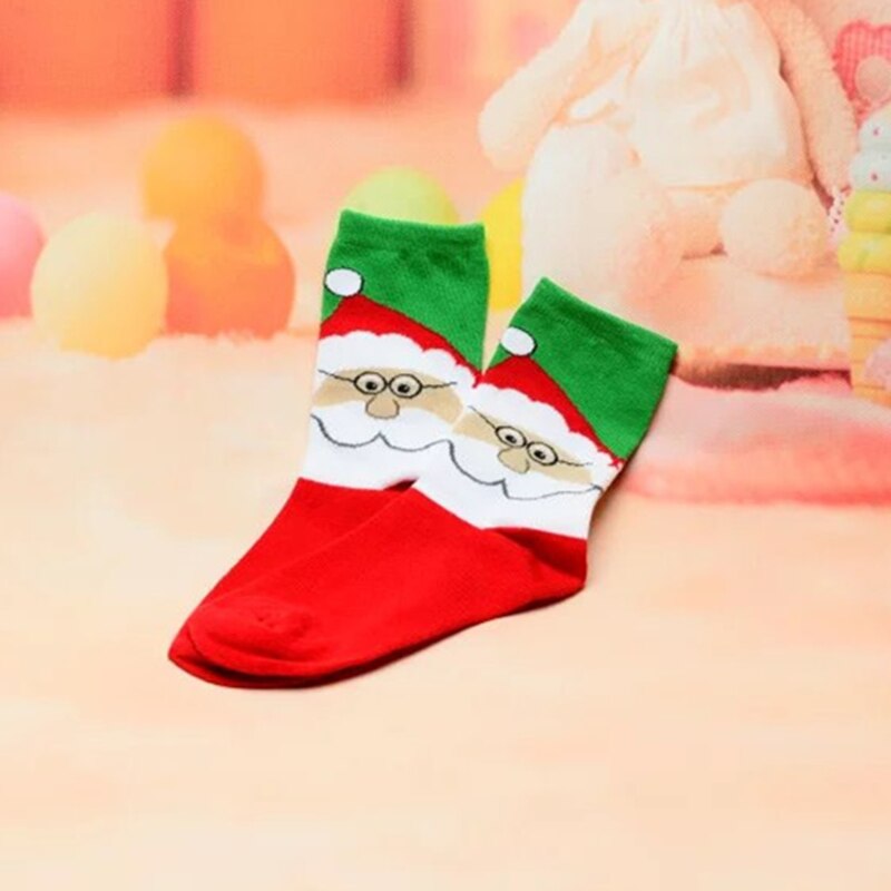 Chaussettes de noël père noël bonhomme de neige en coton, 1 paire, décorations pour la maison, de noël, nouvel an,: A13