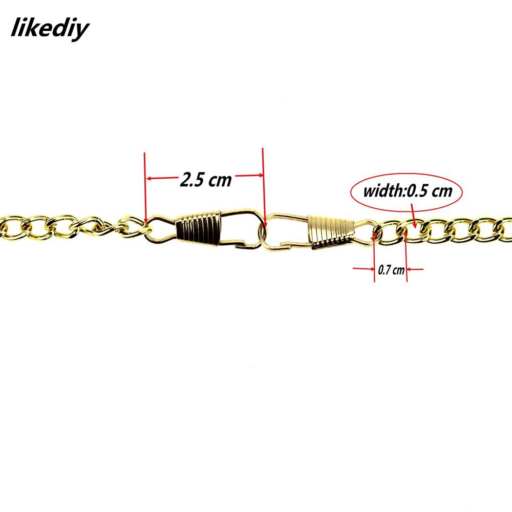 12 stk/mye antikk bronse/sølv/gylden/pistol svart ca 120cm lange metallveskekjede/vesker gjør-det-selv-pung tilbehør