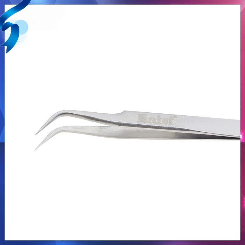 Kaisi High Precision Stainless Steel Curved Straight Tweezers For Cell Phone Tablet Computer Repair Hand Tools T-11 T-15