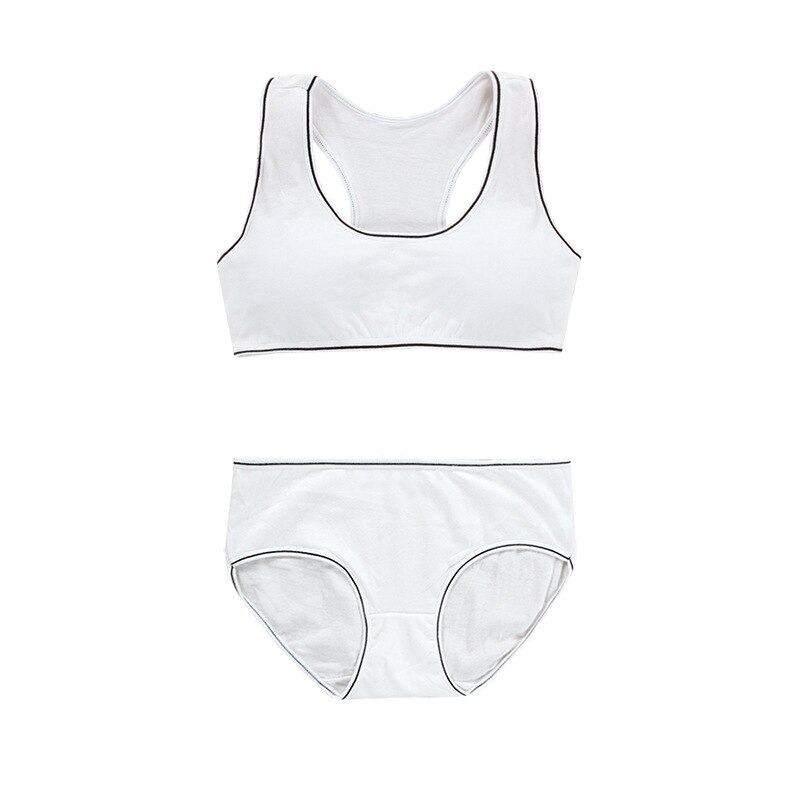 BH sett ingen stålring bomulls utviklingsperiode Vest sportsundertøy studenter ungdomsskoleelever: Hvit
