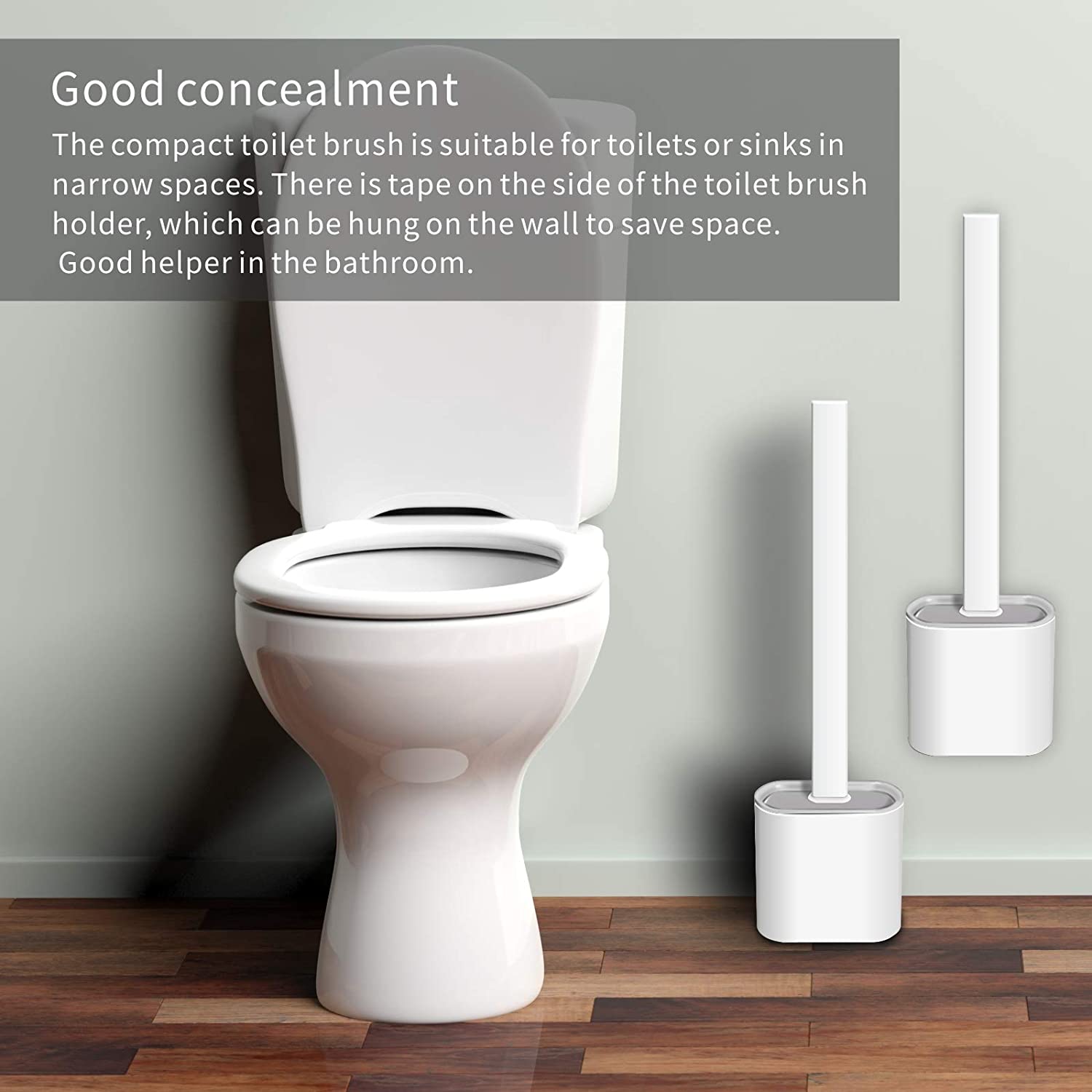 Muur Gemonteerde Siliconen Toiletborstel Met Houder Lekvrij Wc Borstel Borstels Gereedschap Set Voor Wc Badkamer Accessoires