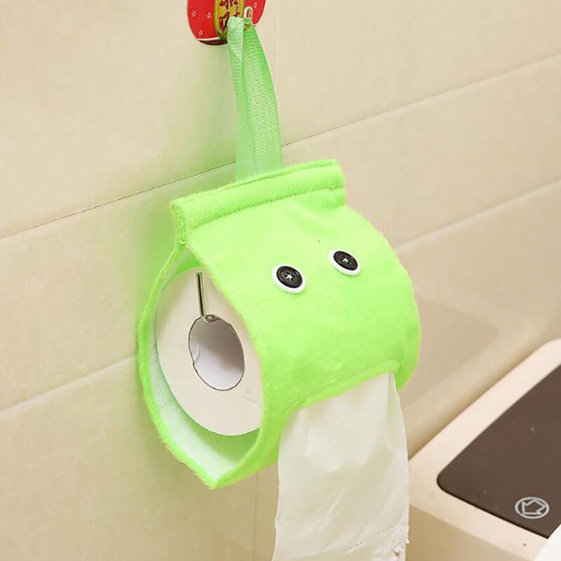Elf Cute Cloth Lazy Tissue Box Storage Portable Hanging Paper Towel Set Kitchen Bathroom Living Room Decoration Paper Towel Tube: Green