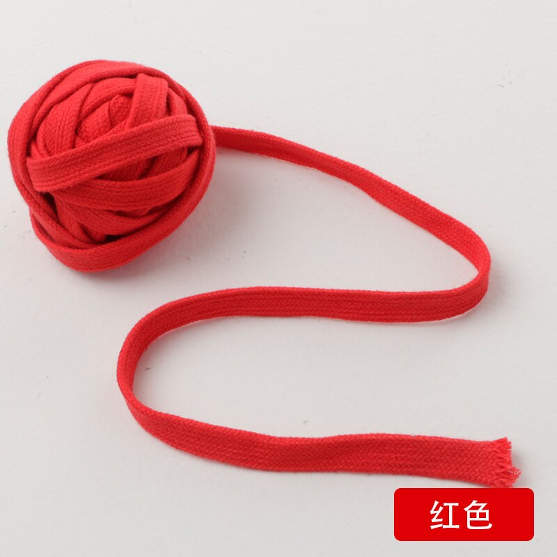 Effen Kleur Eenvoudige Duurzame Non Pilling Pure Katoenen Touw Voor Kleding Riem Schoenveter Materiaal: Red