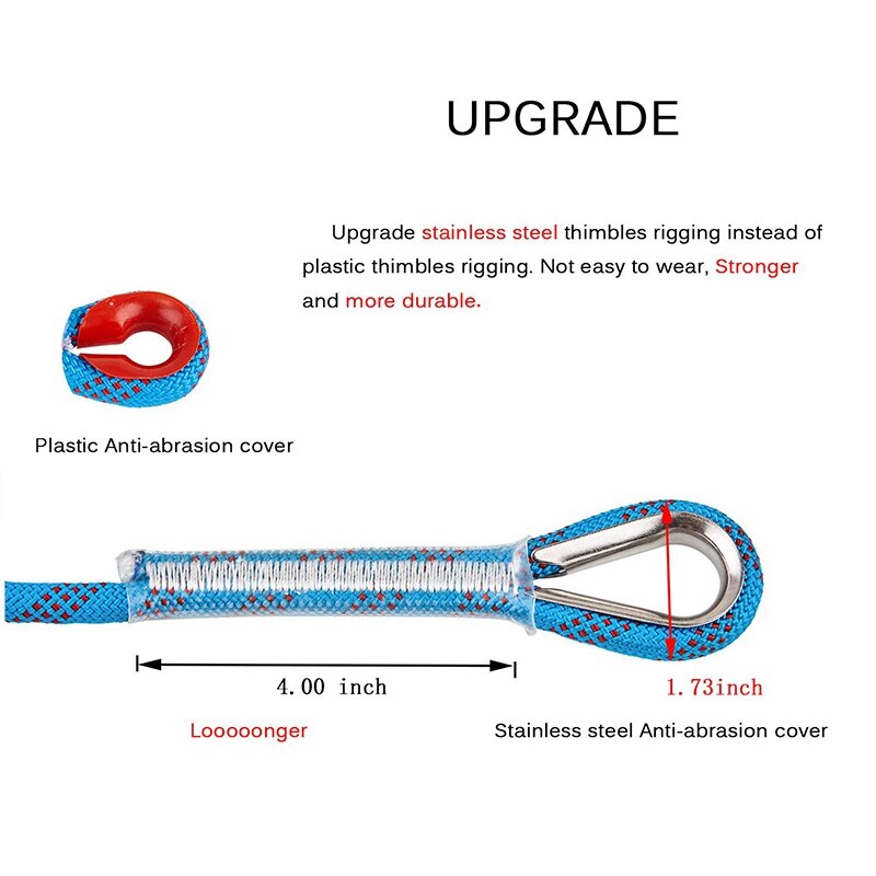 20M Outdoor Climbing Rope Diameter 10 mm Outdoor Hiking Accessories High Strength Rope Safety Rope Lifeline Hiking Accessories B