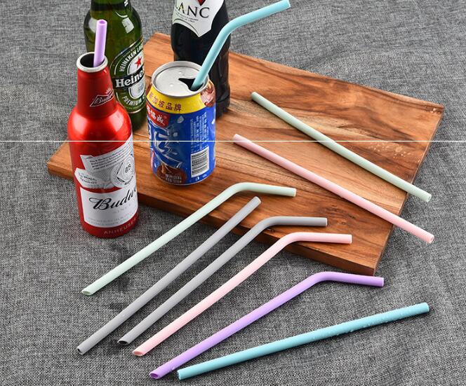 100 stks/partij Herbruikbare Siliconen Rietjes Set, Extra Lange Flexibele Rietjes voor 20 oz Tumbler Bar Party Rietjes