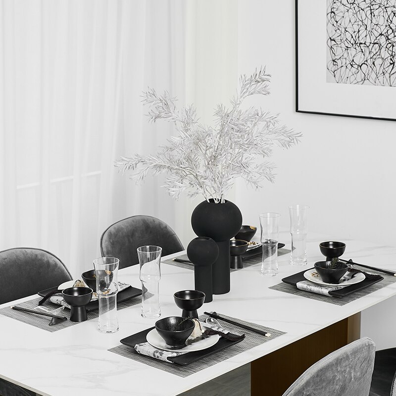 Style Model Room Dinner Plate Set Soft Decoration Exhibition Hall Display Smudge Napkin Plate Model Room Tableware