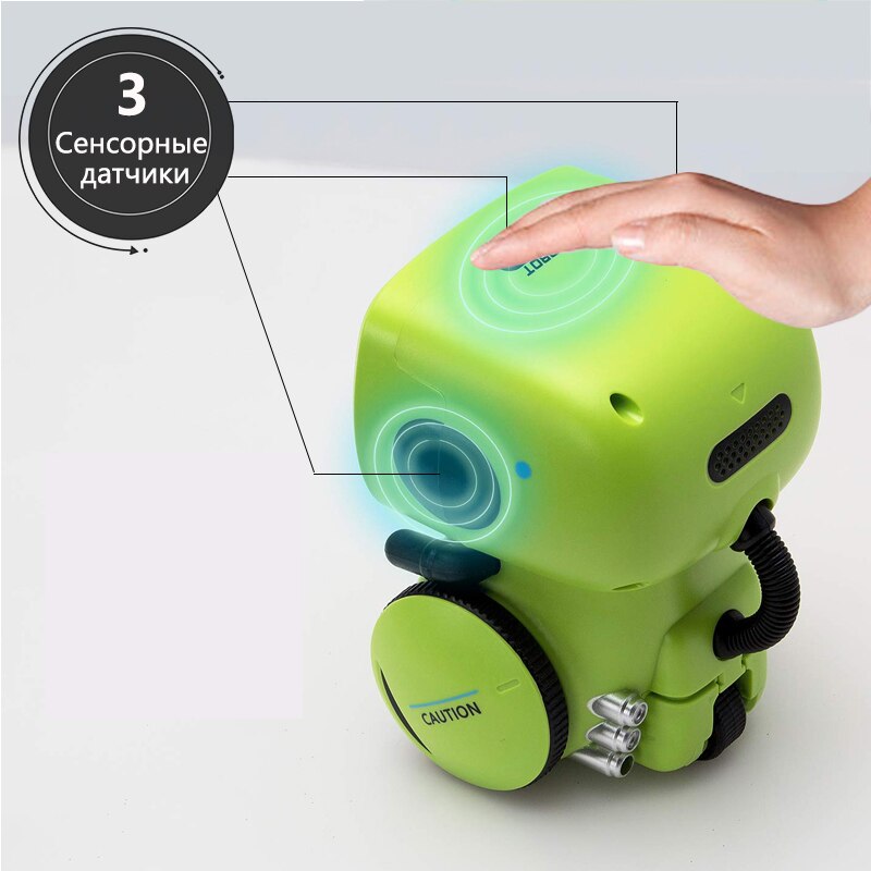 Russian Language toy Cute robot voice control Dance Sing Repeating Recorder Touch Control Intelligent Robot for kids