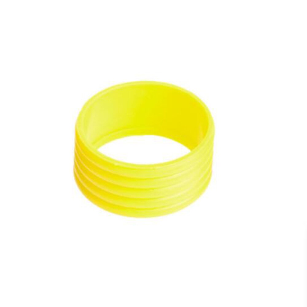 3 stk farverig silikone tennisracket greb ring fast elastisk tennisracket håndtag gummi ring bånd overgrips sports tilbehør: Gul
