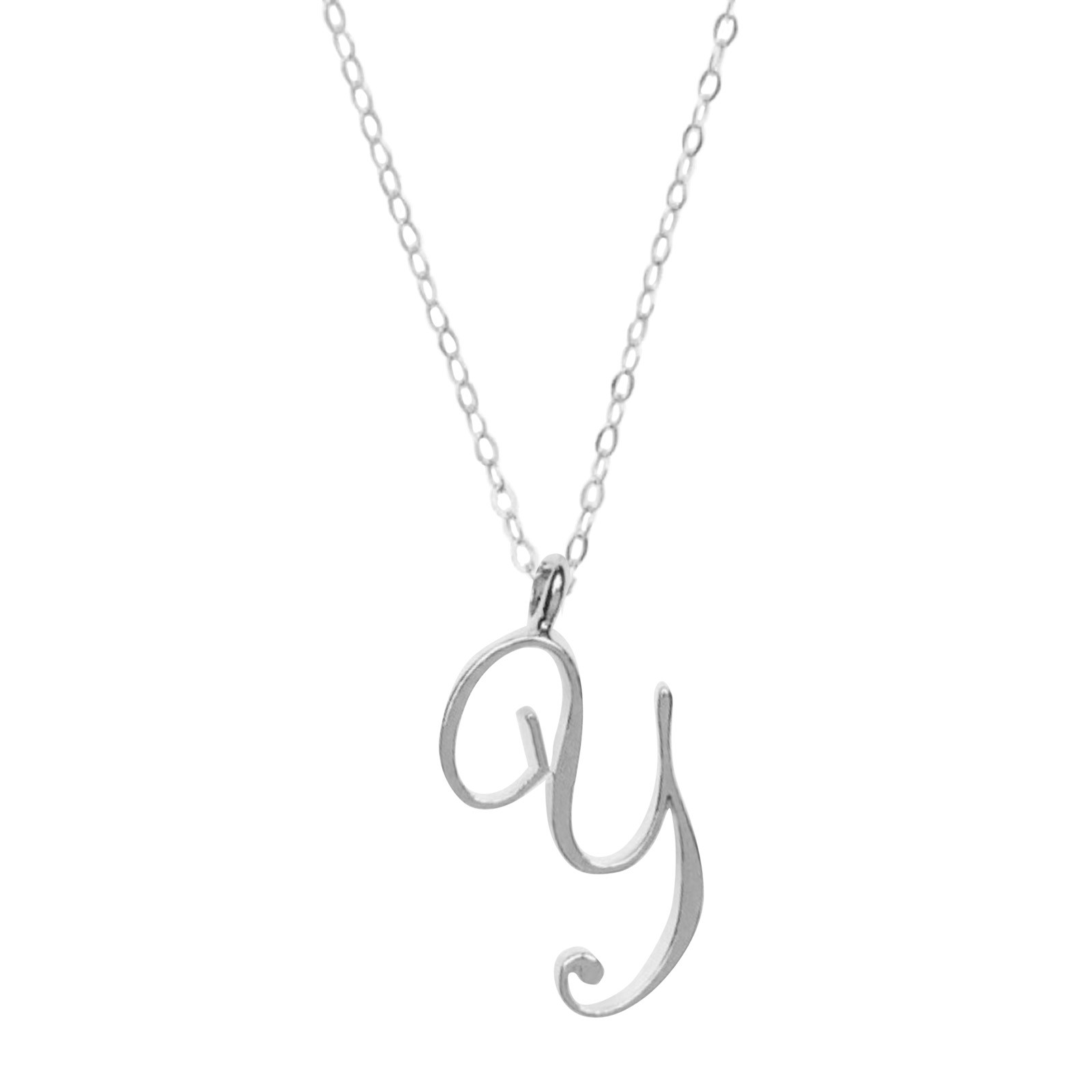 Anheng klassisk halskjede til kvinne 26 bokstaver engelsk kjede bokstav krageben hjem gjør-det-selv kjede choker rustfritt stål dame choker: Multi