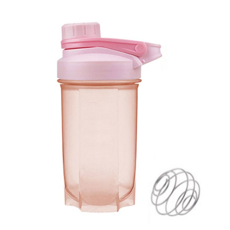 Tasses d'eau Anti-déversement de tasse d'eau de Sports de forme physique en plastique de tasse de secousse de 500ml avec des tasses simples de secousse de couleur Pure de couvercle