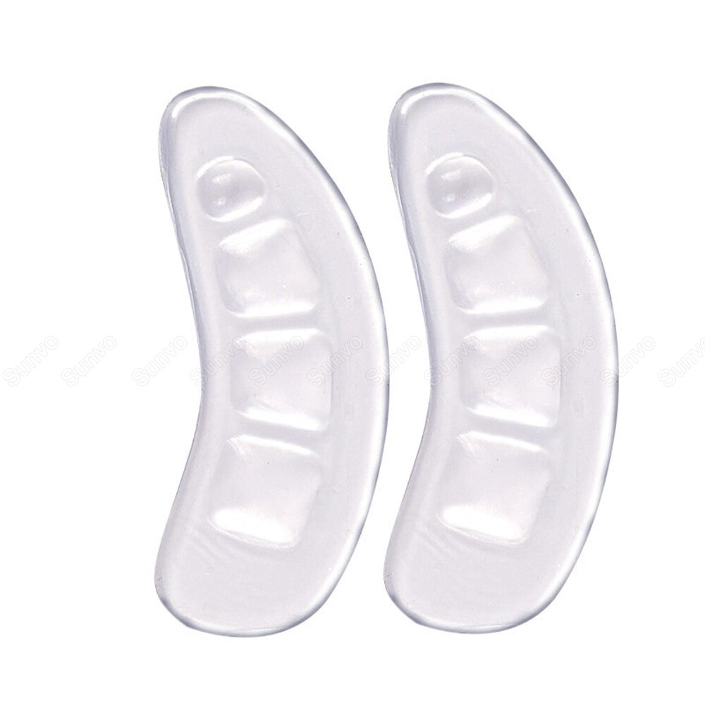 Cuscinetti in gel per avampiede in silicone per donna tacchi alti inserti solette per sandali suola antiscivolo scarpe schienali adesivi piede tallone pad: Gel trasparente