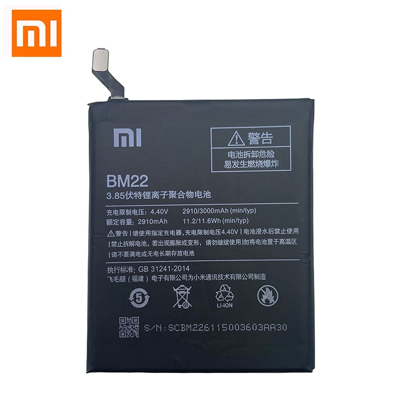 100% Original 3000mAh BM22 Battery For Xiaomi 5 Mi... – Grandado