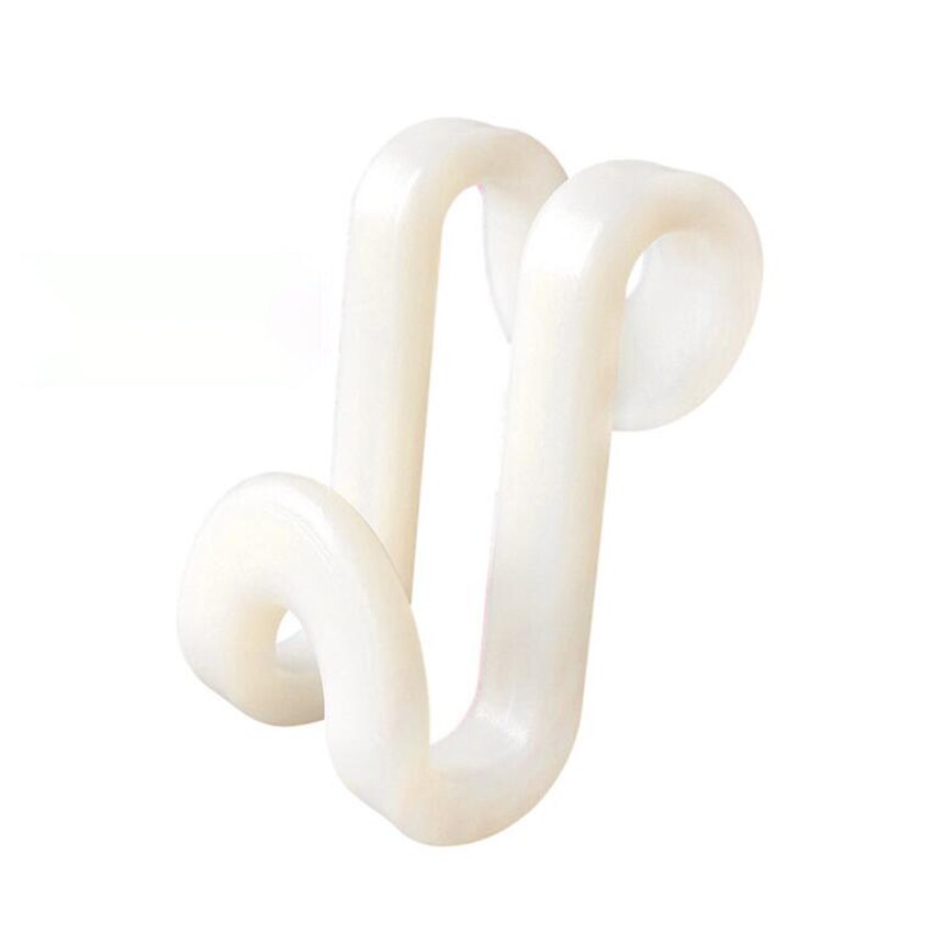 20 stk / sæt pladsbesparende plastik krog bøjlestang arrangør soveværelse, badeværelse, skabe til hænge skjorter, frakker, håndklæder, morgenkåbe: Elfenben