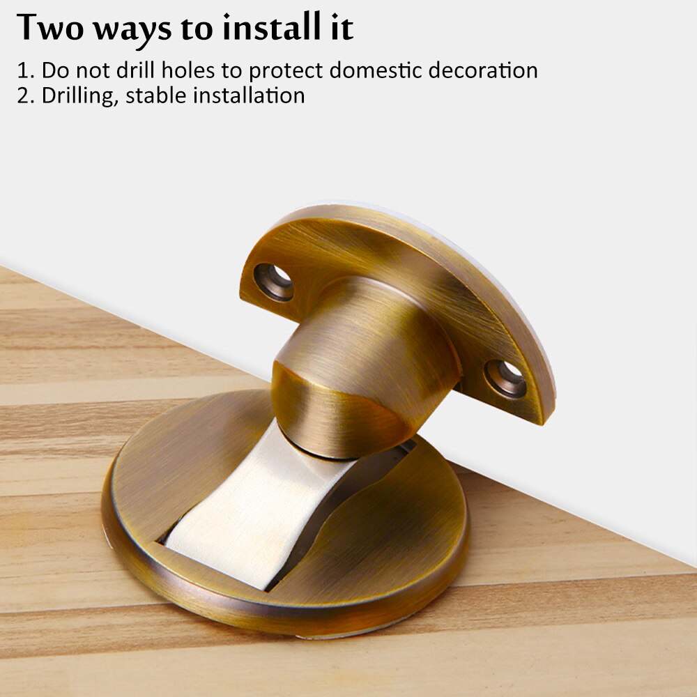 Magnet Door Stops Magnetic Door Stopper Non-punch Door Holder Hidden Doorstop Furniture Door Hardware Home Improvement