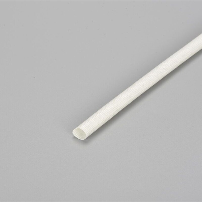 1meter 600Deg High Temperature Braided Soft Chemical Fiber Tubing Insulation Cable Sleeving Fiberglass Tube 1-25mm Diameter