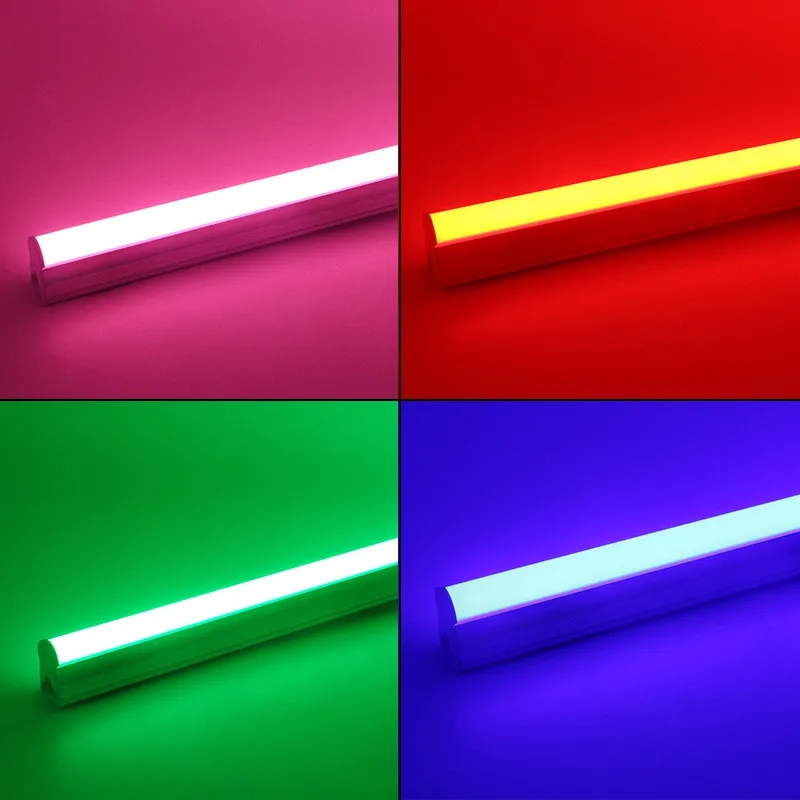 Tubo de color LED T 5 iluminación integrada 30 cm 60 cm Lámpara de pared de tubo fluorescente LED luz blanco frío cálido 220V