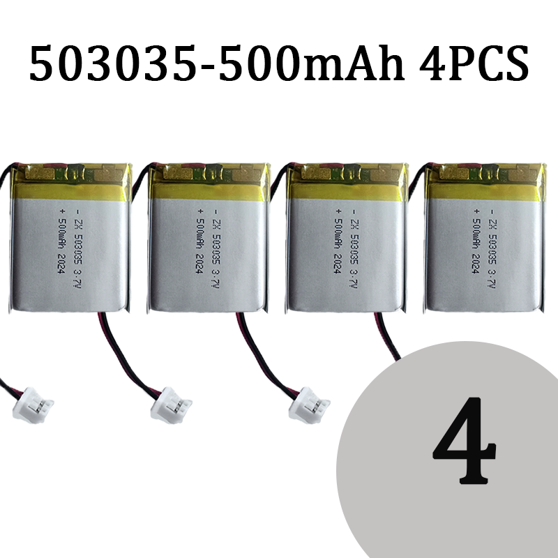 503035 Polymeerbatterij 3,7 V 500 mAh lithium 3 volt Li Po Ion Lipo oplaadbare batterijen voor dvd-gps-navigatie: Zilver