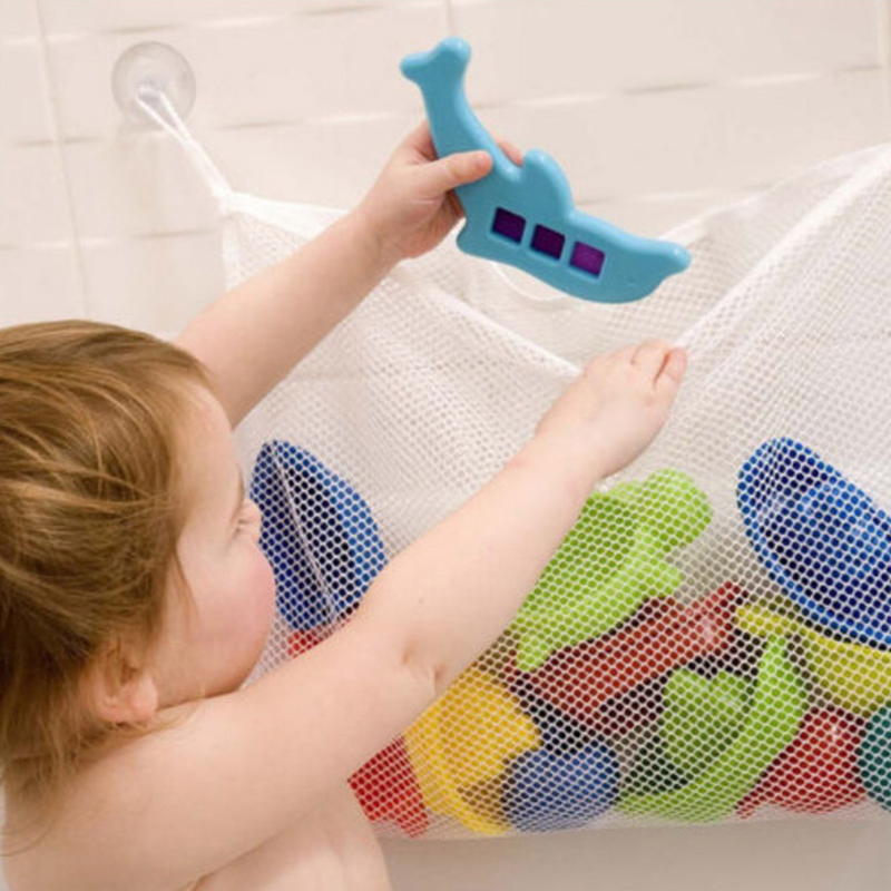 Juguete para bañera de bebé ecológico, bolsa de red de almacenaje con ventosa, bolsa de malla, tipo bolsa de almacenamiento de juguetes, organizador,