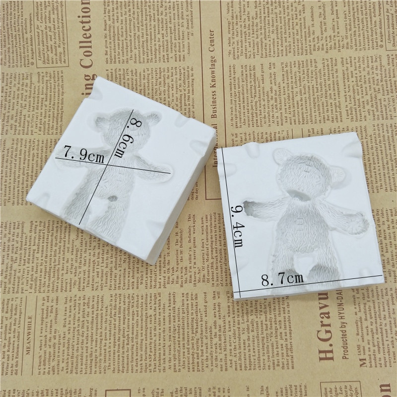 Grote siliconen mallen voor beren, fondant, taartdecoratie, gereedschappen, siliconen mallen, suikerwerk, chocolade, bakgereedschap voor taarten, gumpastevorm