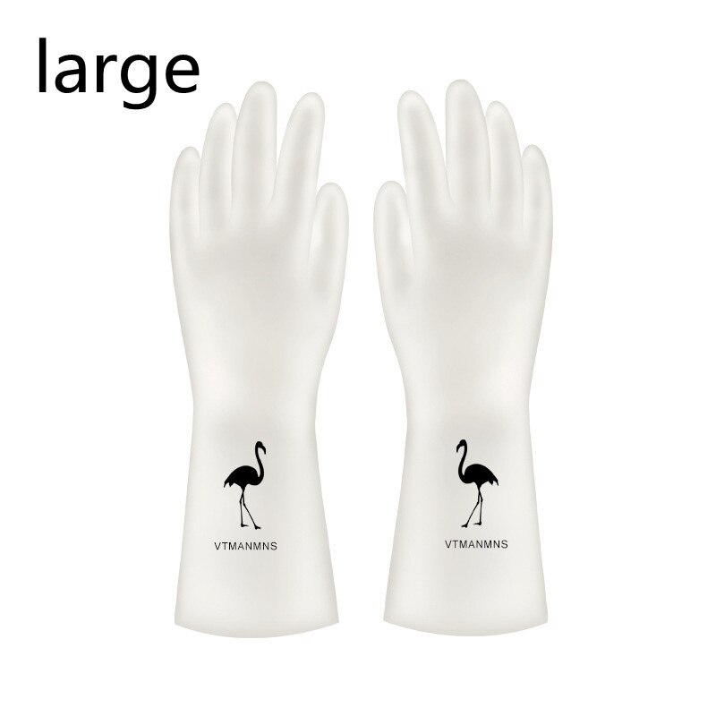 1 Paar Transparante Pvc Schoonmaak Handschoenen Multifunctionele Magic Siliconen Schotel Wassen Handschoenen Voor Keuken Accessoires Huishoudenwashing: bird L