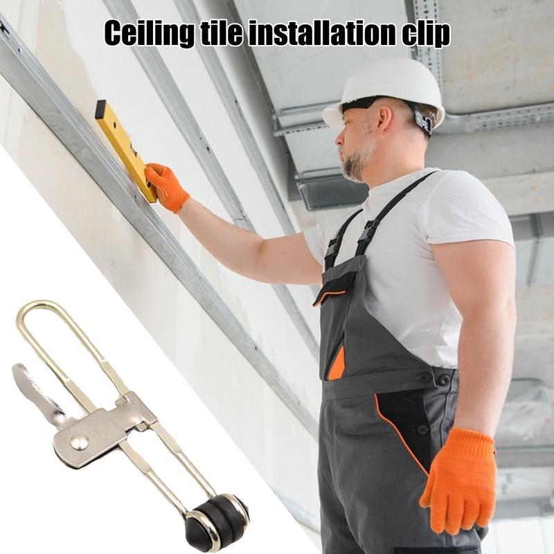Ceiling Grid Clamps Tile Installation Clips Rust Proof Tile Mounting Clips Holding Devices Ceiling tile installation clip