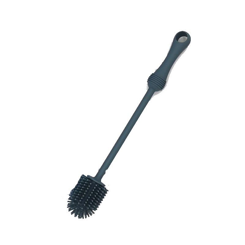 Brosse multifonction en Silicone pour nettoyage de biberons, brosse rotative à Long manche pour nettoyage de biberons: grey