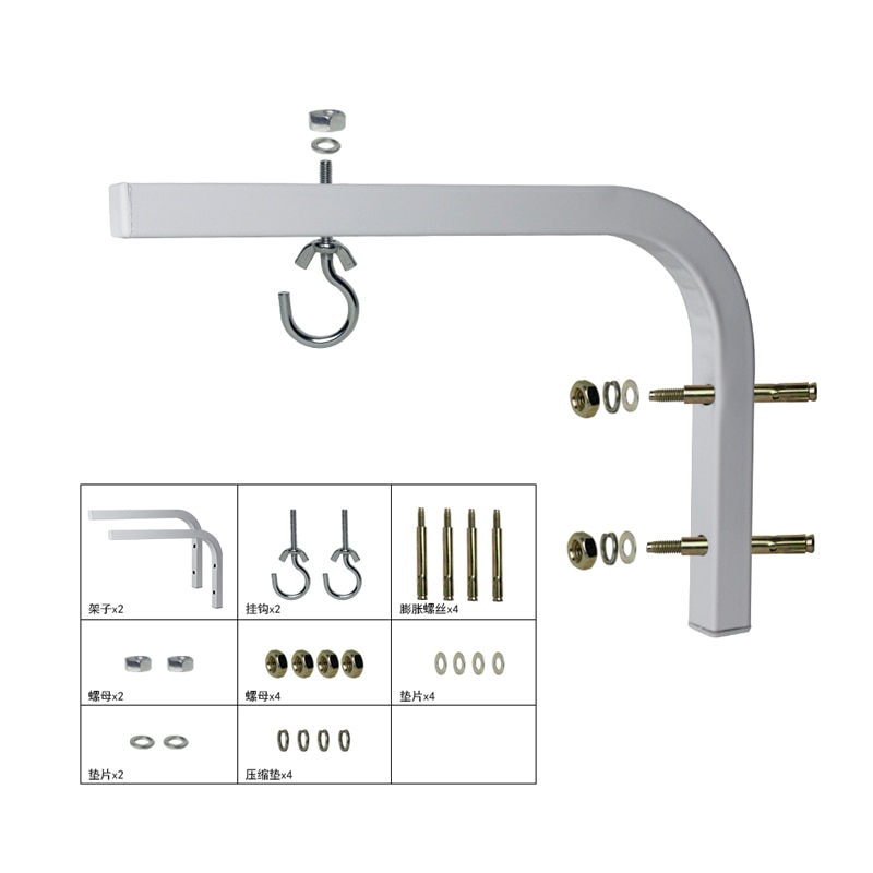Uchwyt 90 stopni ekran projekcyjny wieszak regulowany sufitowy uchwyt do ekranów projektor HD uchwyt w kształcie litery L
