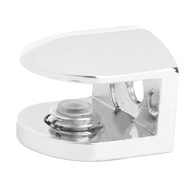 6 PCS Adjustable Glass Clamps 6 mm Glass Bracket Zinc Alloy Glass Shelves Holder Glass Clip for Bathroom Kitchen