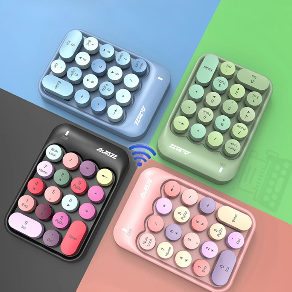 2.4G Draadloos Numeriek Toetsenbord Voor Laptop Macbook Computer Mini 18 Toetsen Digitaal Nummer Toetsenbord Slim Numpad Voor Kantoor