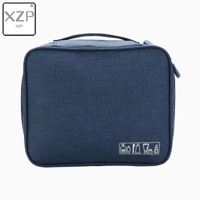 XZP Donne di Viaggio Appeso Sacchetto Cosmetico Sacchetto di Trucco Necessario Toilette Wash Organizer Bellezza Vanity Make Up Pouch Bagagli e Accessori: Blu profondo