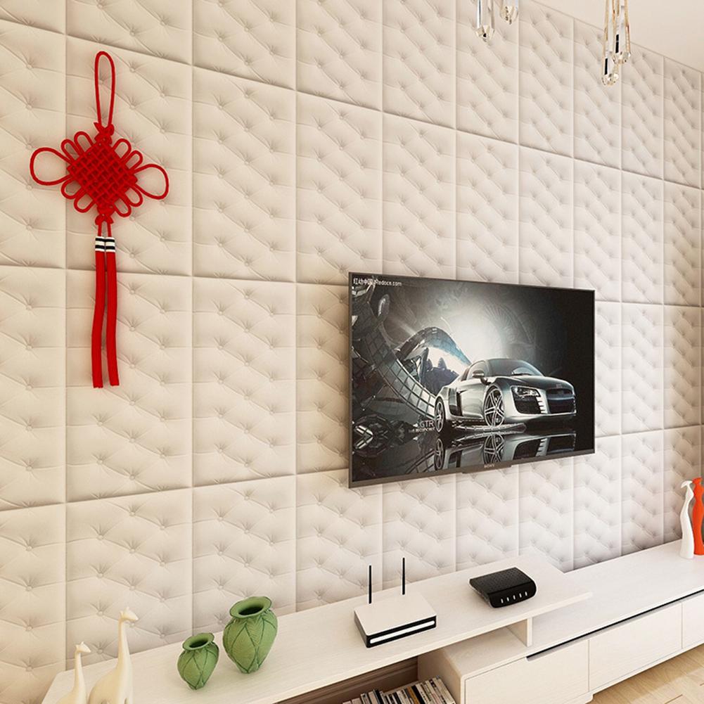 Vandtæt vægpanel selvklæbende 3d vægpanel til tv baggrund stue badeværelse dekoration  #w0