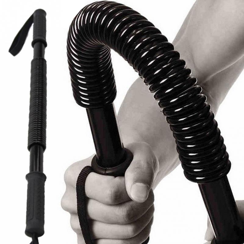 20KG Arm Rod Spring Steel Exerciser Power Wrist Hand Gripper Strengths Arm Rod Fitness Equipment Chest Expansion Device