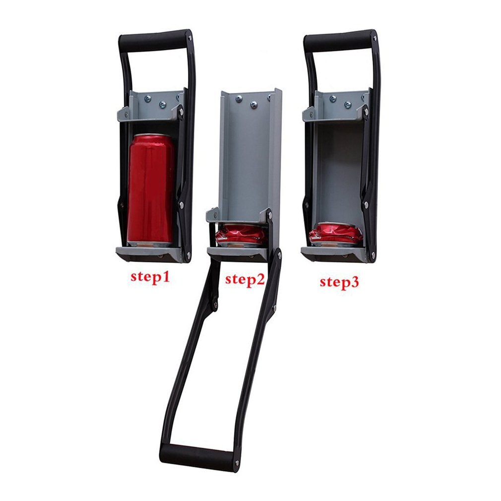 Wall Mounted Home Dispensing Can Crusher Beer Soda Cans Smasher Bottle Crushing Recycling Tool