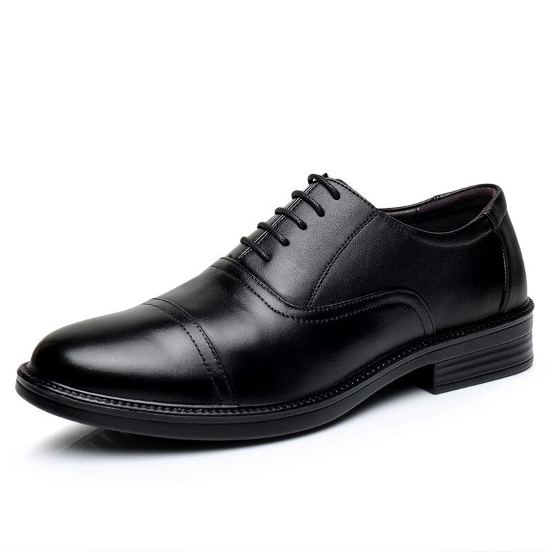 thumbnail image 2 of Men's Square Toe Dress Oxfords - Classic Lace-Up Business Shoes With Arch Support 2 of 3