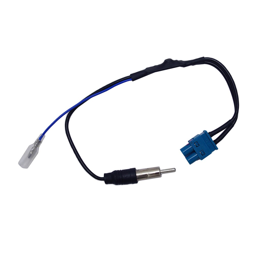 Dual Twin Male Fakra to DIN Male AM/FM Radio Antenna Adapter
