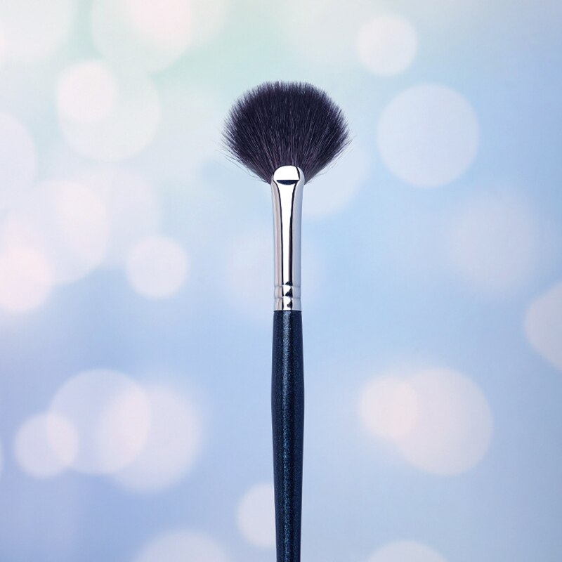 Makeup børste 1 stk uld vifteformet mikro børste teater makeup kabuki makeup værktøjer