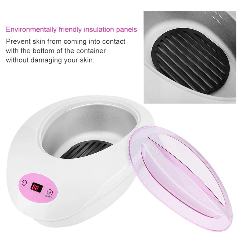 Voksvarmer kit, elektrisk hårfjerning voks epilator varmere hårfjerningsmiddel varmeapparat maskine til fuld kropsben ansigt øjenbryn (us plug