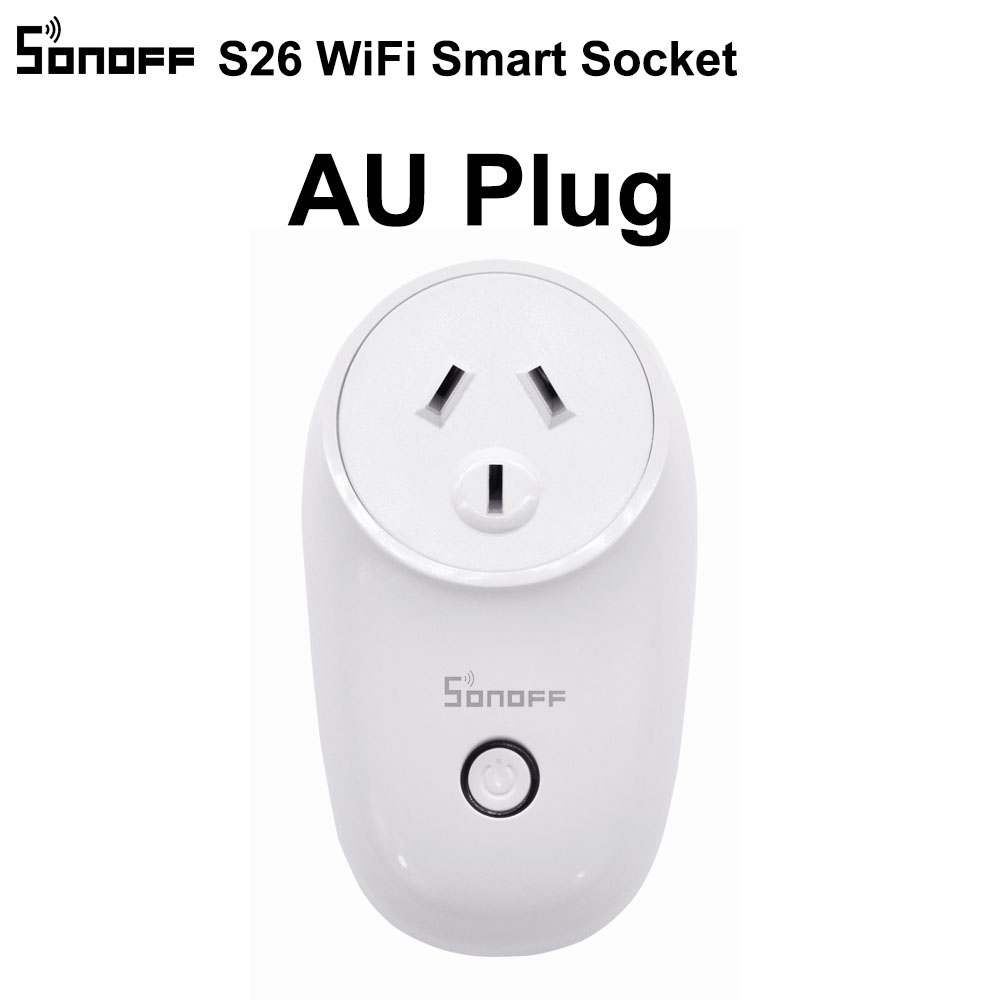 Sonoff S26 WiFi Smart Socket US/UK/CN/AU/EU Wireless Plug Power Sockets Smart Home Switch Work With Alexa Google Assistant IFTTT: S26 AU