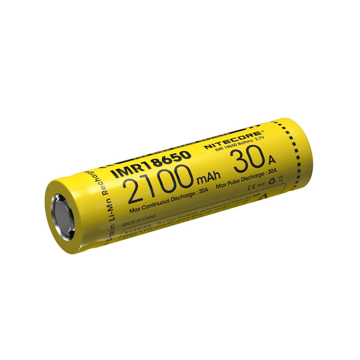 TOPSALE NITECORE IMR18650 3,7 V Li-Ion Geschützt Akku FlatTop 2100/2500/2600/3100mAh 30A/35A/38A/40A Hohe: 2100mAh 30A
