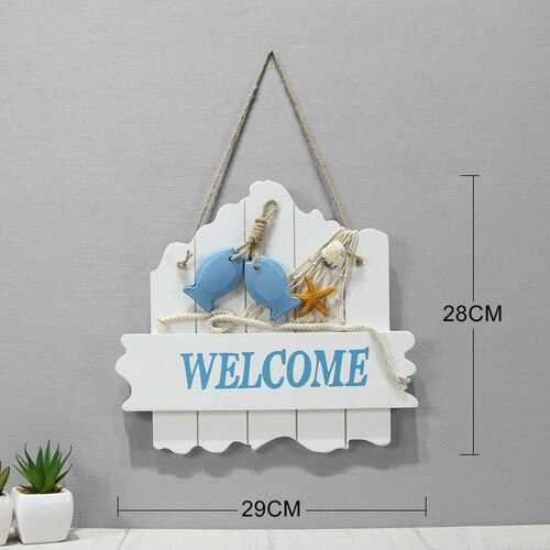 Mediterranean Retro Distressed Ship Listing Theme Bar Restaurant Ocean Hanging Decoration and Wall Decor: Small fish style