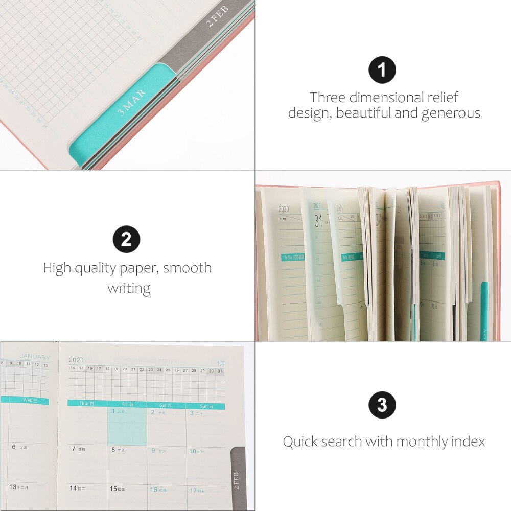 1pc Daily Writing Notebook Schedule Notepad Efficiency Notepad Planning Handbook