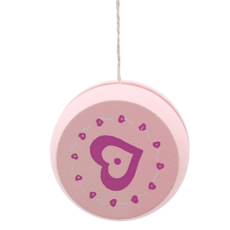 Træ yo-yo personlighed bygning personlighed sport hobby klassisk yoyo legetøj til børn jul: Lyserød