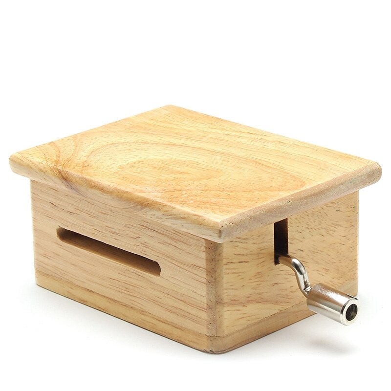 15 Tone Hand Music Box With Puncher Wooden Box And 10 Paper Tape Music Sports Box Paper With Hand Shake Music Box