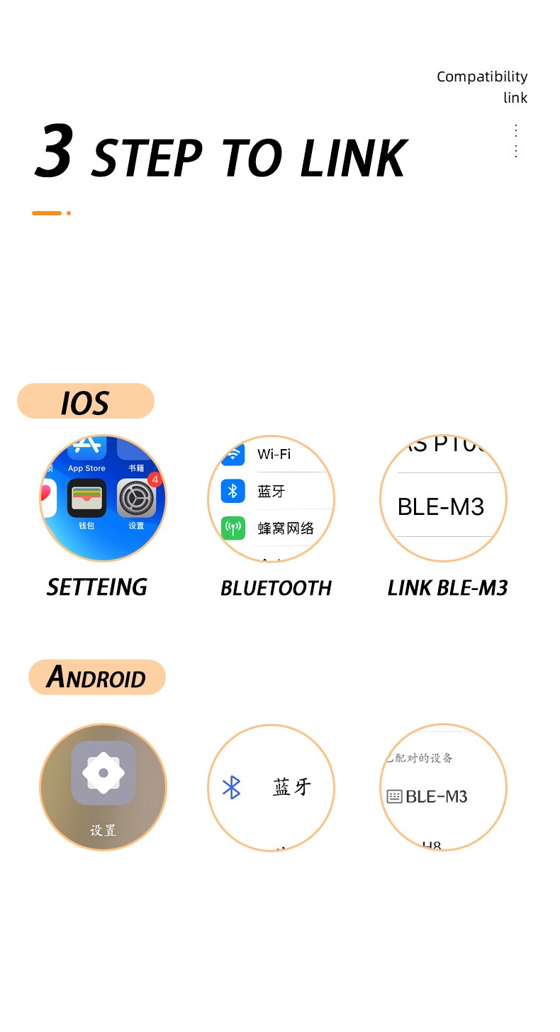 Mini Portable Bluetooth Remote Control For Selfie Music E-BOOK Android IOS Control