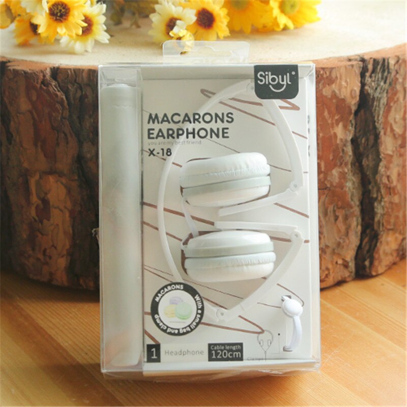 Urodziny prezenty śliczne słuchawki z mikrofonem cukierki kolor składany dla dzieci zestaw słuchawkowy słuchawki do smartfonów dziewczyna dzieci Xiaomi PC Laptop: WHITE