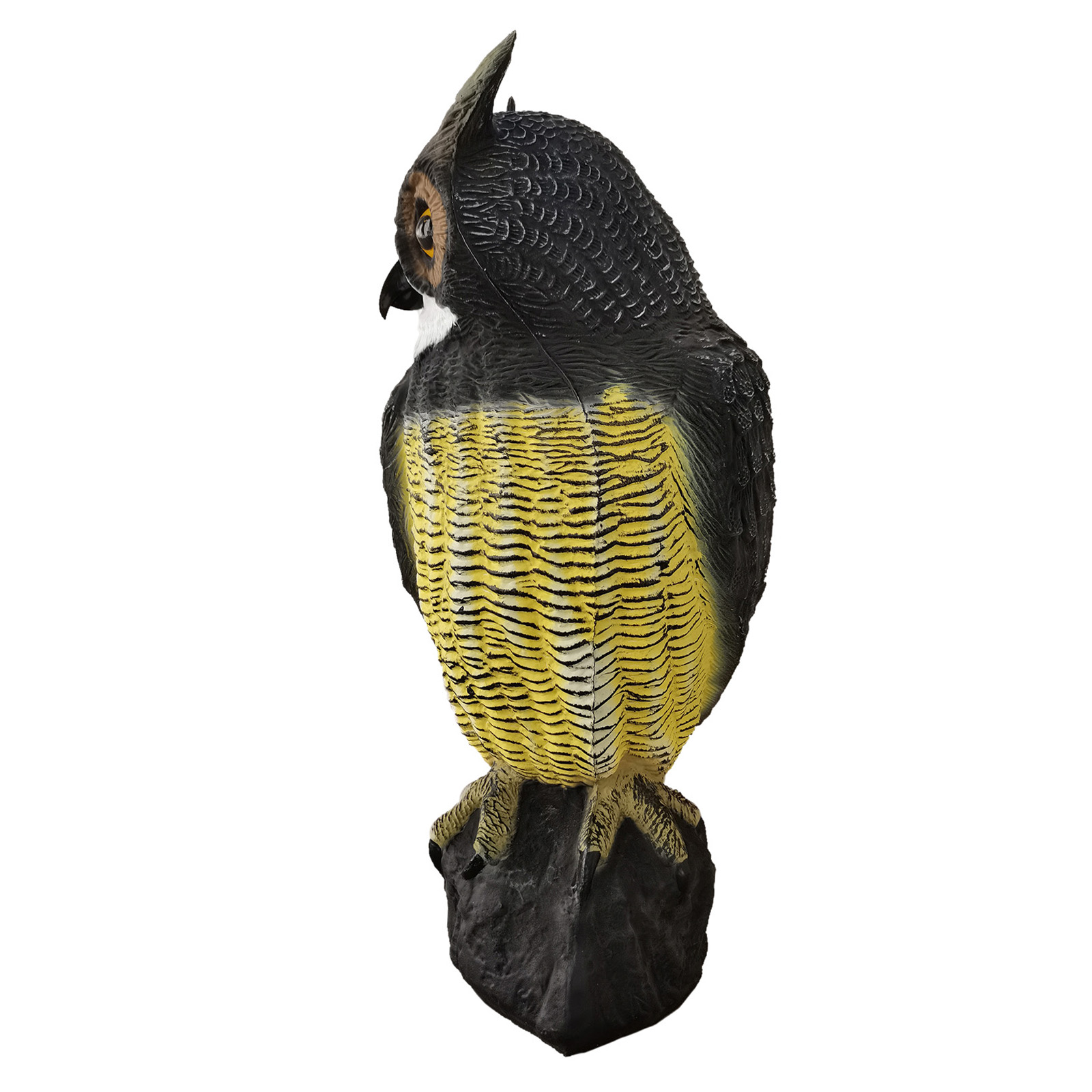 Plastic Grote Uil Decoy Standbeeld Realistische Tuin Vogelverschrikker Voor Schrikken Vogel Konijnen