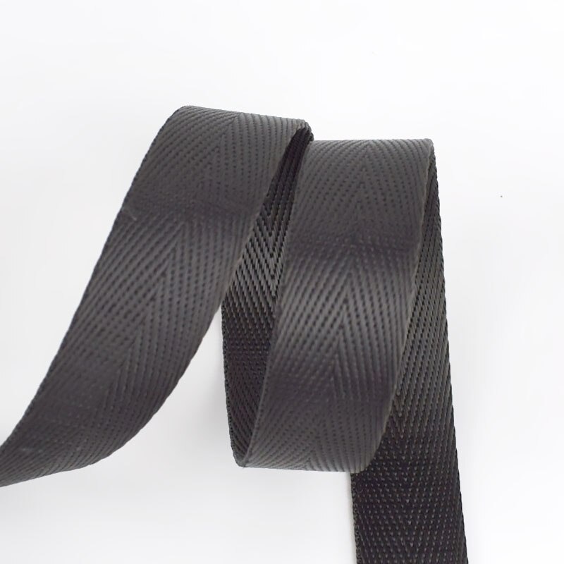 10Meters Herringbone 20mm Nylon Webbing Ribbons Dog Collar Backpack Knapsack Strap Belt Tape Bias Binding DIY Sewing Accessories: Black