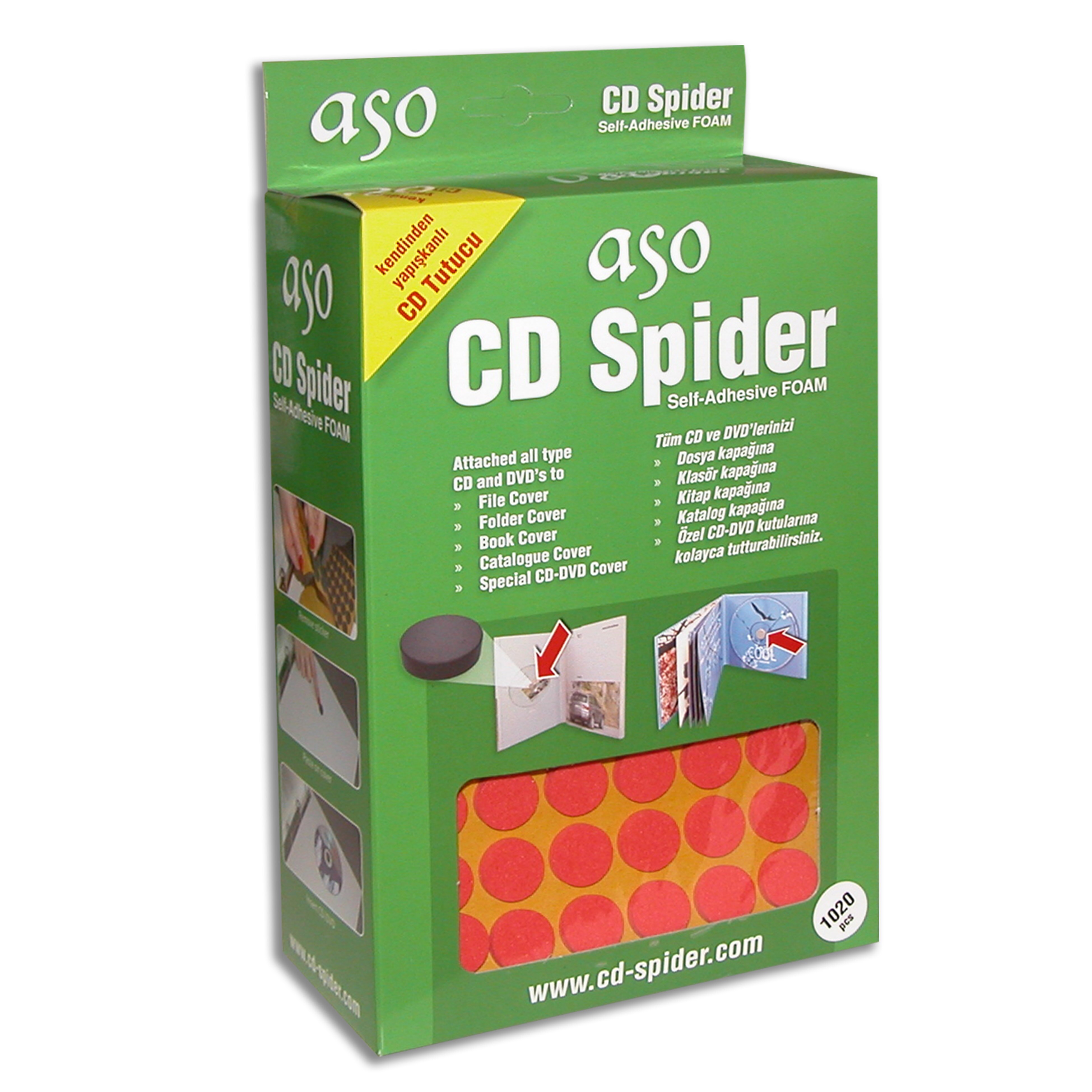 CD DVD Foam Hub Spider Holders Self Adhesive Sticky Dots Studs (different color)